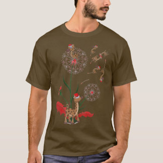 T-shirt Africa Safari Animal Lover Xmas Christmas Dandelio
