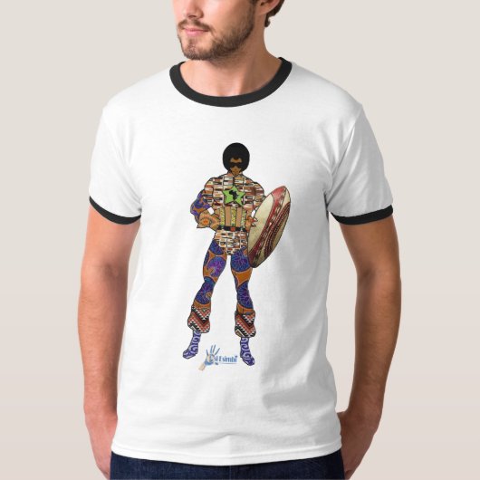 T-shirt africa super hero noir (Devant)