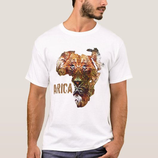 T-shirt africain de lion (Devant)