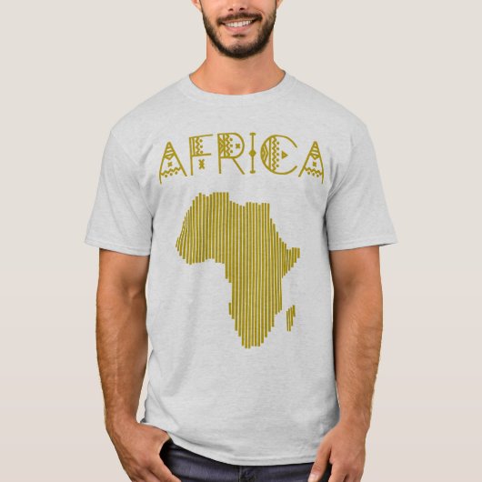 T-shirt africain d'or (Devant)