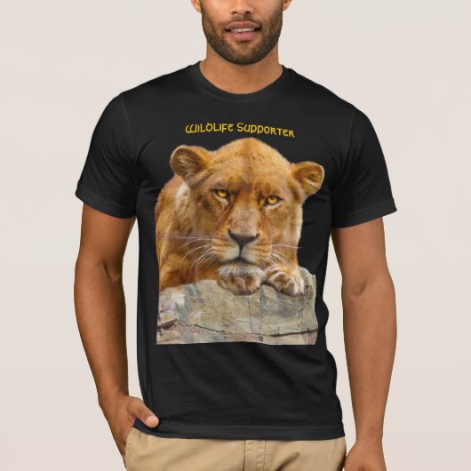 T-shirt AFRICAIN LION Big Five Cat Wildlife (Devant)