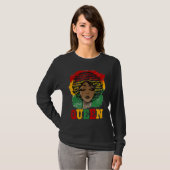 T-shirt African Afro Queen Strong Black Women Black Histor (Devant entier)