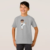 T-shirt African American Boy, Karate Boy, Black Belt, Kata (Devant entier)