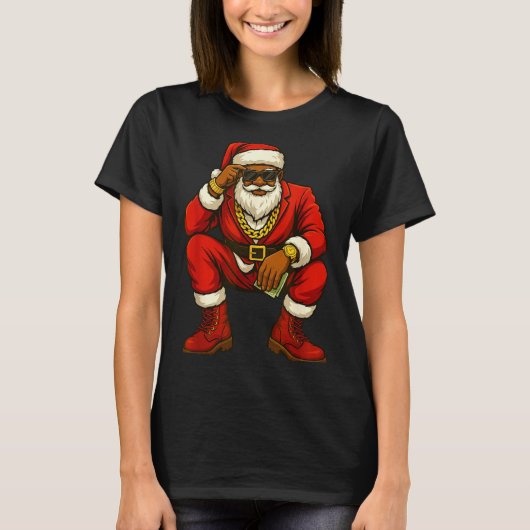 T-shirt African American Christmas Funny African American  (Devant)