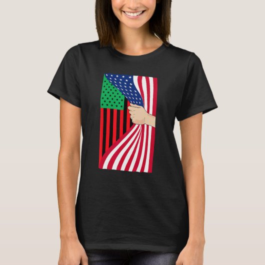 T-shirt African American Flag Pan African Black Liberation (Devant)