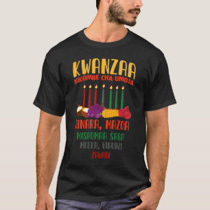 T-shirt African American Holiday ou Kwanzaa Kinara ou Kwan