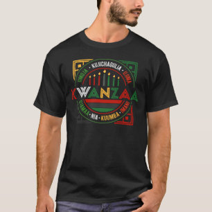 T-shirt African American Holiday ou Kwanzaa Kinara ou Kwan