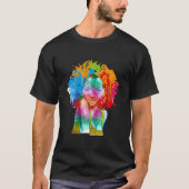 T-shirt African American Lady Afro Painting (Devant)