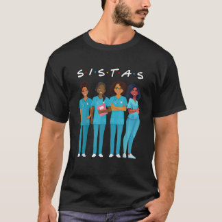 T-shirt African American Nurse Black Sistas Queen Melanin
