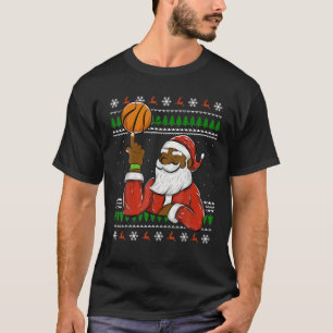 T-shirt African American Santa Claus Basketball Ugly Chris