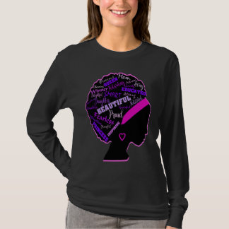 T-shirt African American Women Afro Wordal Word Hair Women