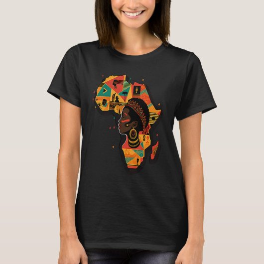 T-shirt African Continent Black History (Devant)