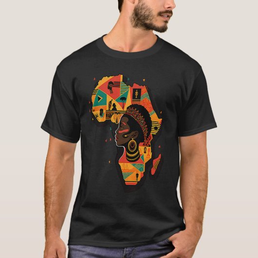 T-shirt African Continent Black History (Devant)