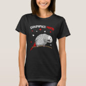 T-shirt African Grey Mum Love Parrot Heart Bird (Devant)