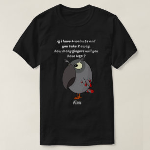 T-shirt African Grey perrot Attention à vos doigts !
