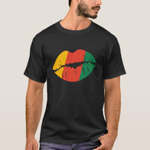 T-shirt African Lips Drapeau Melanin Black History Pride H
