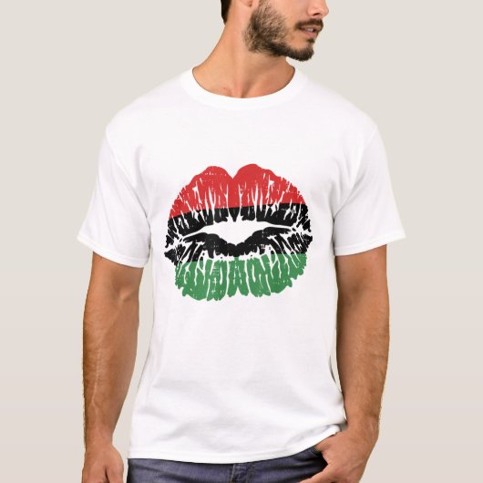 T-shirt African Lips Flag (Devant)