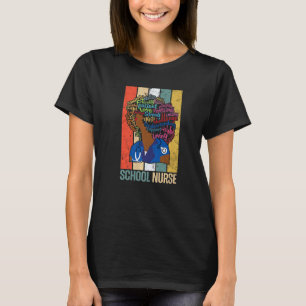 T-shirt African Melanin School Nurse Melanin Poppin Black