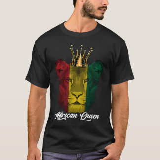 T-shirt African Queen Lion Black History Month BLM Pride B