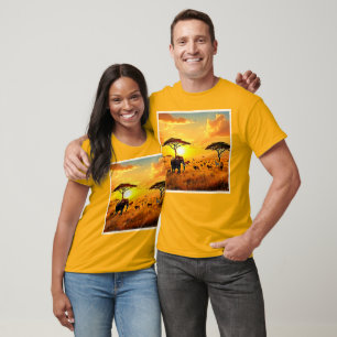 T-shirt African Sunset Safari Majesty Design