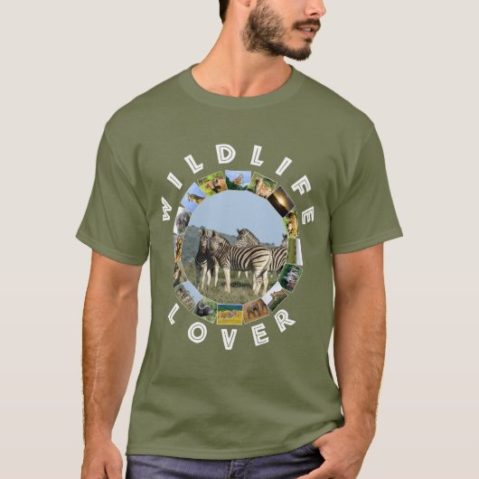 T-shirt African Wildlife Lover Blue Sky Zebra (Devant)