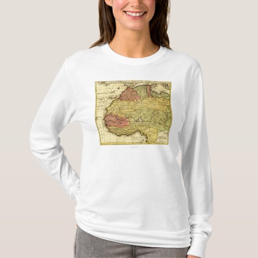 T-shirt AfricaPanoramic occidental MapWestern Afrique 2 (Devant)