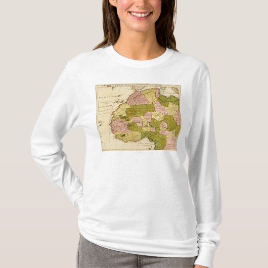 T-shirt AfricaPanoramic occidental MapWestern Afrique 3 (Devant)