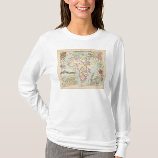 T-shirt Afrika - carte d'atlas de l'Afrique (Devant)