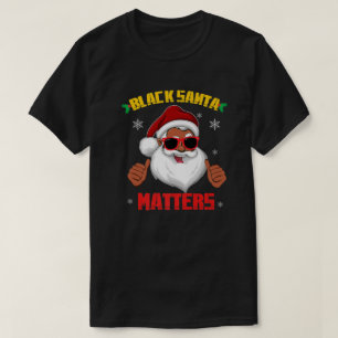 T-shirt Afrique Amérique Père Noël Black Matters Noël Gif