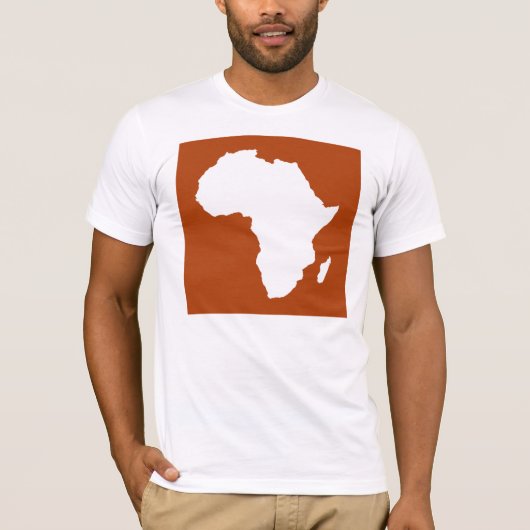 T-shirt Afrique Audacieuse rouge rouille (Devant)