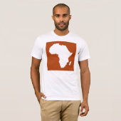T-shirt Afrique Audacieuse rouge rouille (Devant entier)