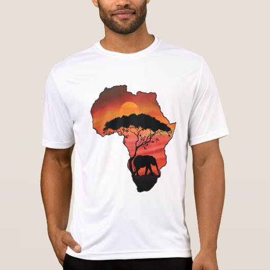 T-shirt Afrique avec une girafe (Devant)