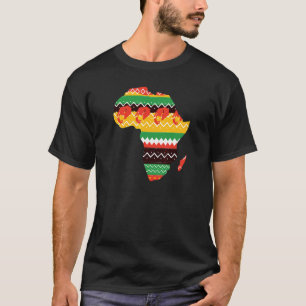 T-shirt Afrique Carte Rétro Vintage Kente Cool Pour Africa