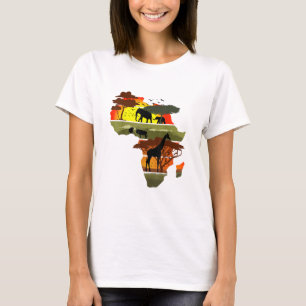 T-shirt Afrique Continent coucher de soleil Safari Nature