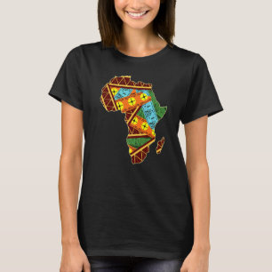 T-shirt Afrique cool Carte Afrique Africains Géographie Mo