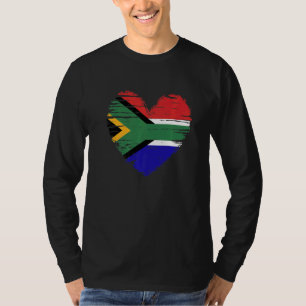 T-shirt Afrique du Sud Coeur Sud-Africaine Flag Pride