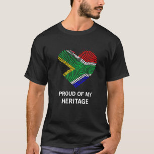 T-shirt Afrique du Sud Drapeau ADN Coeur Afrique Afrique d