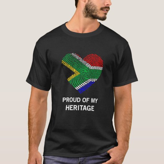 T-shirt Afrique du Sud Drapeau ADN Coeur Afrique Afrique d (Devant)