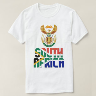 T-shirt Afrique du Sud Drapeau et blason Patriotique