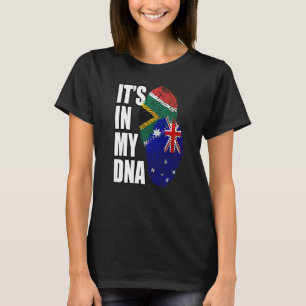 T-shirt Afrique Du Sud Et Australie Mélangent L'ADN Flag H