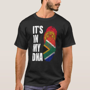 T-shirt Afrique Du Sud Et Kirghizistan Mélangent Le Patrim
