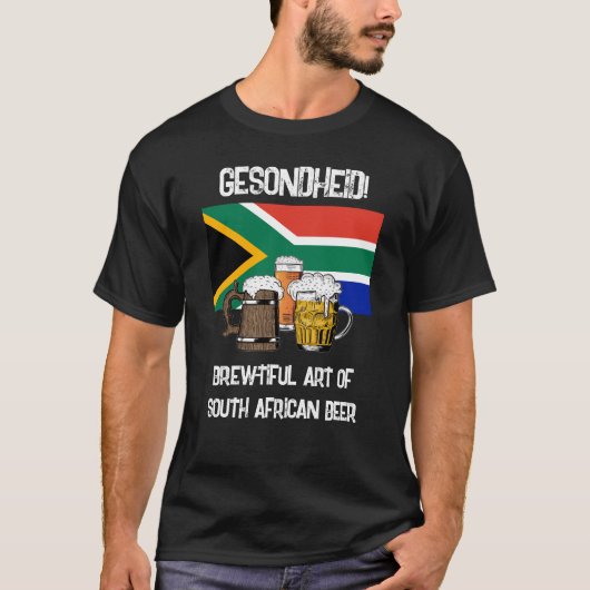 T-shirt AFRIQUE DU SUD Gesondheid bière brune (Devant)