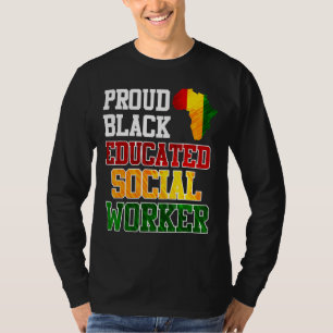 T-shirt Afrique Je suis un travailleur social fier et inst