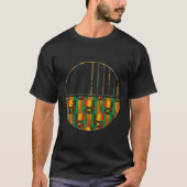 T-shirt Afrique Kente Motif géométrique minima demi-cercle (Devant)