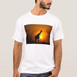 T-shirt Afrique, Kenya, Masaï Mara. Giraffe