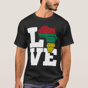 T-shirt Afrique LOVE African Kente Black History Mois garç