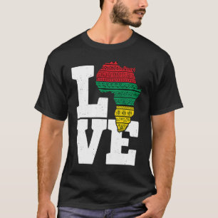 T-shirt Afrique LOVE African Kente Black History Mois garç