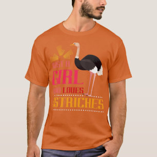 T-shirt Afrique Lover Girl Cadeau Safari Ostrich