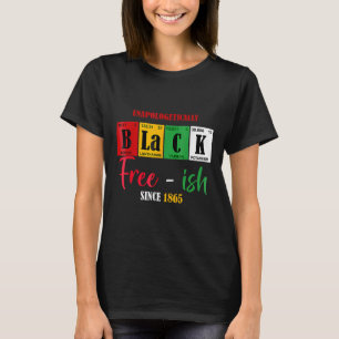 T-shirt Afrique Noir Unapologetiquement Libre depuis 1865