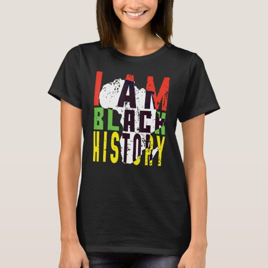 T-shirt Afrique Noire Histoire Fierté Noire Histoire M (Devant)